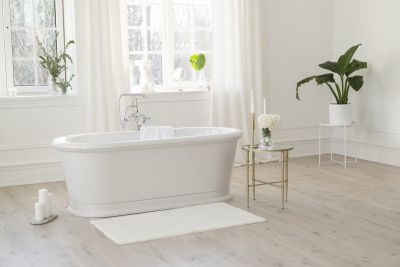 Elegant Bathroom with New Bathtub